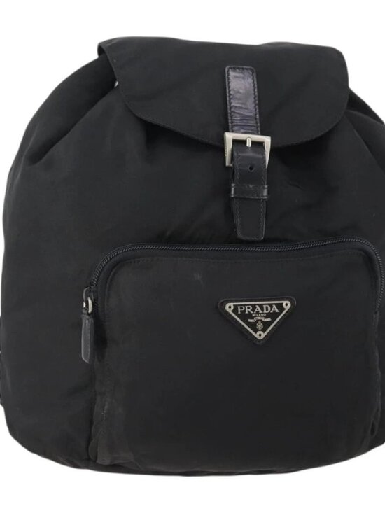 PRADA Backpack Nylon Black Silver Auth 174569 main image 15